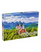 Puzzle Enjoy din 1000 de piese - Castelul Neuschwanstein în vara, Germania -1